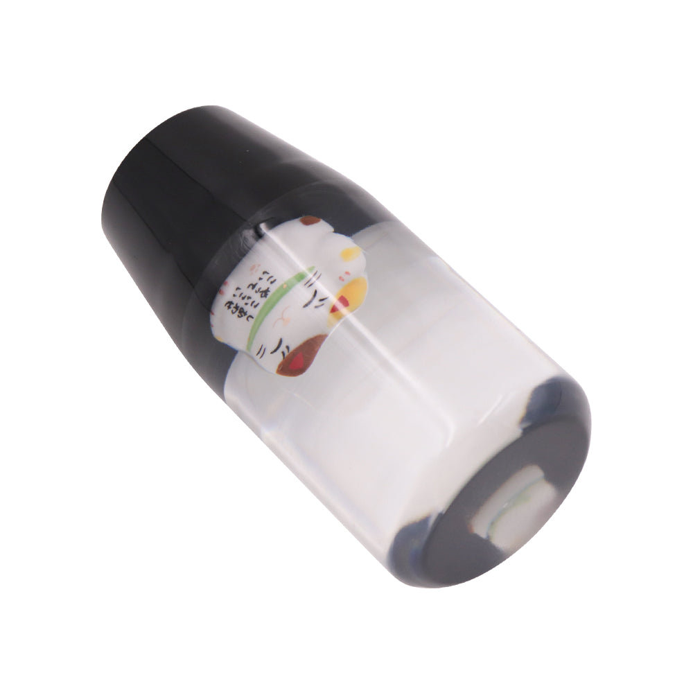 Brand New 1PCS Universal 9CM JDM Clear Fortune Cat Manual Car Black Base Racing Stick Shift Knob M8 M10 M12