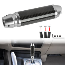 Load image into Gallery viewer, Brand New Universal Real Carbon Fiber Silver Aluminum Automatic Transmission Racing Gear Shift Knob