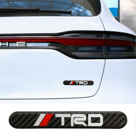 Brand New 1PCS TRD Real Carbon Fiber Black Car Trunk Side Fenders Door Badge Scratch Guard Sticker
