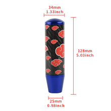 Load image into Gallery viewer, Brand New 13CM Universal Naruto Akatsuki Cloud Blue Carbon Fiber Manual Gear Stick Shift Knob Lever Shifter M12 M10 M8