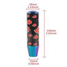 Load image into Gallery viewer, Brand New 13CM Universal Naruto Akatsuki Cloud Neo Chrome Carbon Fiber Manual Gear Stick Shift Knob Lever Shifter M12 M10 M8