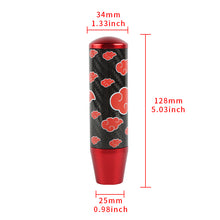 Load image into Gallery viewer, Brand New 13CM Universal Naruto Akatsuki Cloud Red Carbon Fiber Manual Gear Stick Shift Knob Lever Shifter M12 M10 M8