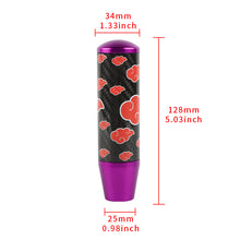 Load image into Gallery viewer, Brand New 13CM Universal Naruto Akatsuki Cloud Purple Carbon Fiber Manual Gear Stick Shift Knob Lever Shifter M12 M10 M8