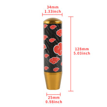 Load image into Gallery viewer, Brand New 13CM Universal Naruto Akatsuki Cloud Gold Carbon Fiber Manual Gear Stick Shift Knob Lever Shifter M12 M10 M8