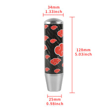 Load image into Gallery viewer, Brand New 13CM Universal Naruto Akatsuki Cloud Silver Carbon Fiber Manual Gear Stick Shift Knob Lever Shifter M12 M10 M8