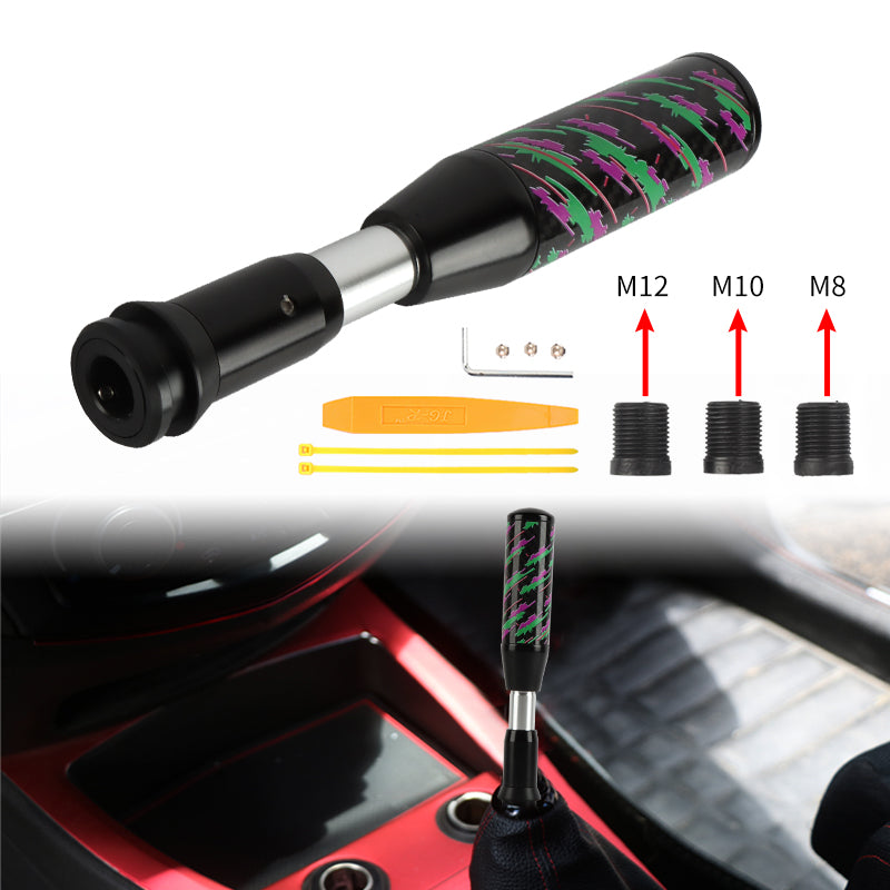 Brand New Universal HKS Black Carbon Fiber Automatic Gear Shift Knob Shifter Lever Head