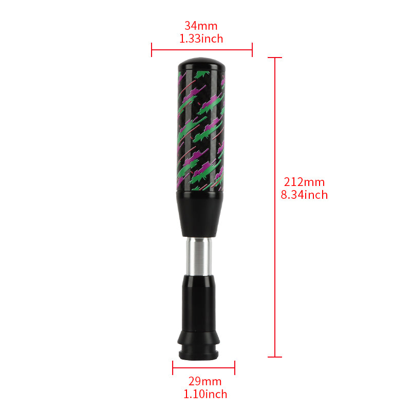 Brand New Universal HKS Black Carbon Fiber Automatic Gear Shift Knob Shifter Lever Head