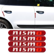 Load image into Gallery viewer, Brand New 4PCS Nismo Real Carbon Fiber Red Car Trunk Side Fenders Door Badge Scratch Guard Sticker