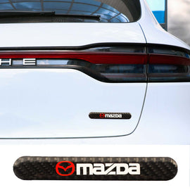 Brand New 1PCS Mazda Real Carbon Fiber Black Car Trunk Side Fenders Door Badge Scratch Guard Sticker