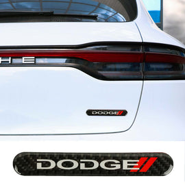 Brand New 1PCS Dodge Real Carbon Fiber Black Car Trunk Side Fenders Door Badge Scratch Guard Sticker