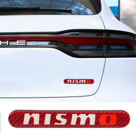 Brand New 1PCS Nismo Real Carbon Fiber Red Car Trunk Side Fenders Door Badge Scratch Guard Sticker