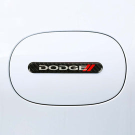 Brand New 2PCS Dodge Real Carbon Fiber Black Car Trunk Side Fenders Door Badge Scratch Guard Sticker