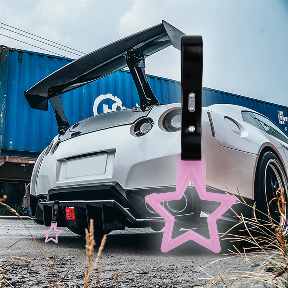 Brand New Star Pink Glows In The Dark JDM TSURIKAWA Subway Bus Handle Strap Charm Drift