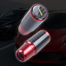 Load image into Gallery viewer, Brand New Universal Momo Red Real Carbon Fiber Racing Gear Stick Shift Knob For MT Manual M12 M10 M8