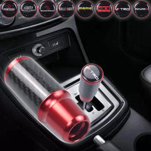 Load image into Gallery viewer, Brand New Universal TRD Red Real Carbon Fiber Racing Gear Stick Shift Knob For MT Manual M12 M10 M8