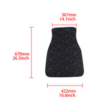 Load image into Gallery viewer, Brand New Universal 4PCS RECARO STYLE Racing Black Fabric Car Floor Mats Interior Carpets