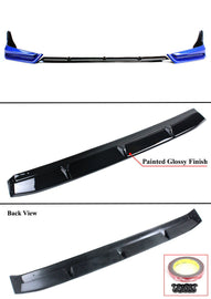 BRAND NEW 3PCS 2022-2024 Honda Civic 11th Gen Yofer Painted Blue Bumper Lip Splitter Kit