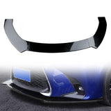 BRAND NEW 3PCS Universal V3 Glossy Black ABS Front Bumper Protector Body Splitter Lip Kit