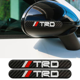 Brand New 2PCS TRD Real Carbon Fiber Black Car Trunk Side Fenders Door Badge Scratch Guard Sticker
