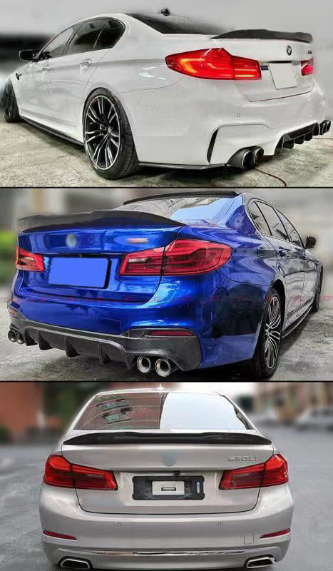 M Performance Style Carbon Rear Trunk Lip Spoiler Wing for BMW F10 5-Series  Sedan, include M5