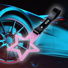 Load image into Gallery viewer, Brand New Star Pink Glows In The Dark JDM TSURIKAWA Subway Bus Handle Strap Charm Drift