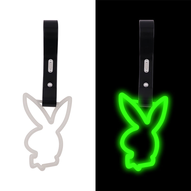 Brand New Playboy Bunny Shaped Glow in the Dark Green JDM TSURIKAWA Subway Bus Handle Strap Charm Drift