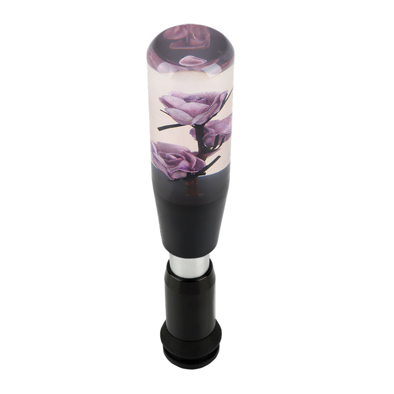 Brand New Universal JDM Crystal Rose Flowers Purple Head Automatic Car Gear Shift Knob shifter
