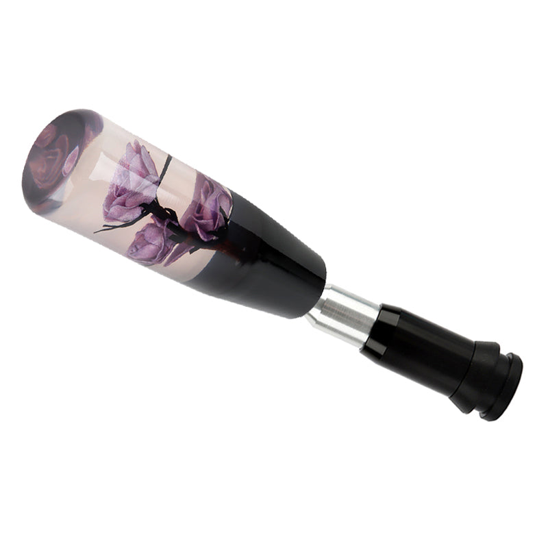 Brand New Universal JDM Crystal Rose Flowers Purple Head Automatic Car Gear Shift Knob shifter