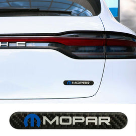 Brand New 1PCS Mopar Real Carbon Fiber Black Car Trunk Side Fenders Door Badge Scratch Guard Sticker