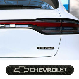 Brand New 1PCS Chevrolet Real Carbon Fiber Black Car Trunk Side Fenders Door Badge Scratch Guard Sticker