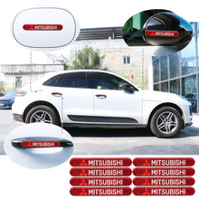 Load image into Gallery viewer, Brand New 8PCS Mitsubishi Real Carbon Fiber Red Car Trunk Side Fenders Door Badge Scratch Guard Sticker
