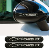 Brand New 2PCS Chevrolet Real Carbon Fiber Black Car Trunk Side Fenders Door Badge Scratch Guard Sticker