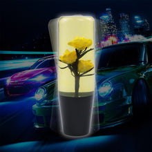 Load image into Gallery viewer, Brand New 1PCS Universal 15CM JDM Clear Yellow Real Flowers Manual Car Black Base Racing Stick Shift Knob M8 M10 M12