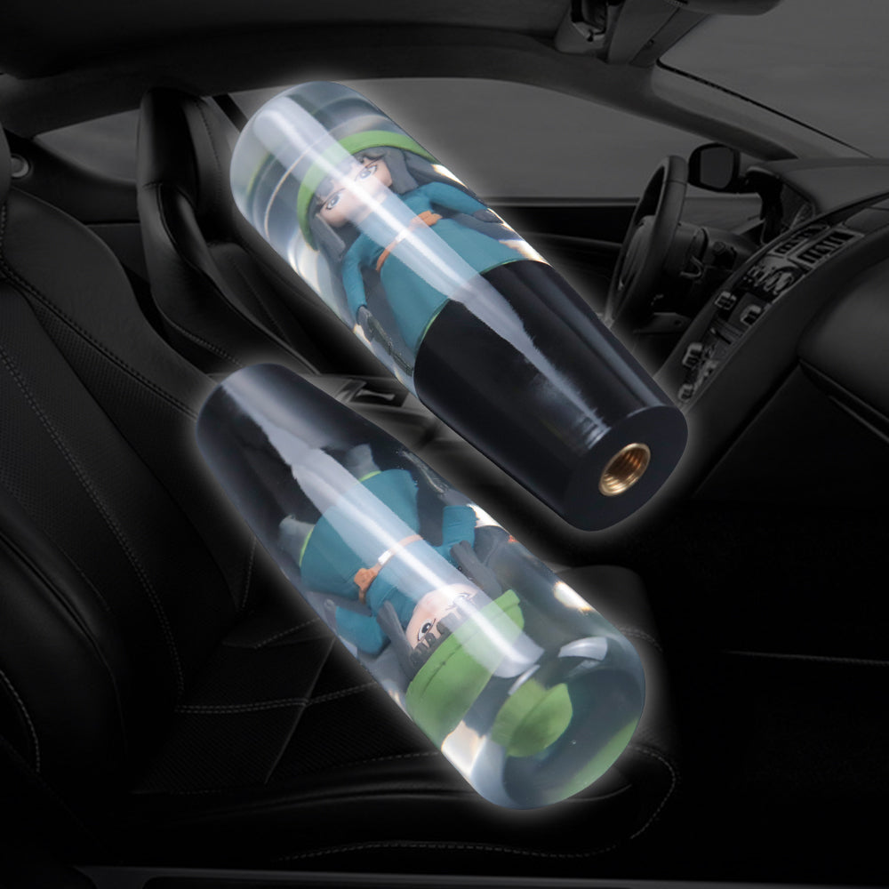 Brand New Universal Anime Character Crystal Clear Stick Car Manual Gear Shift Knob Shifter Lever Cover