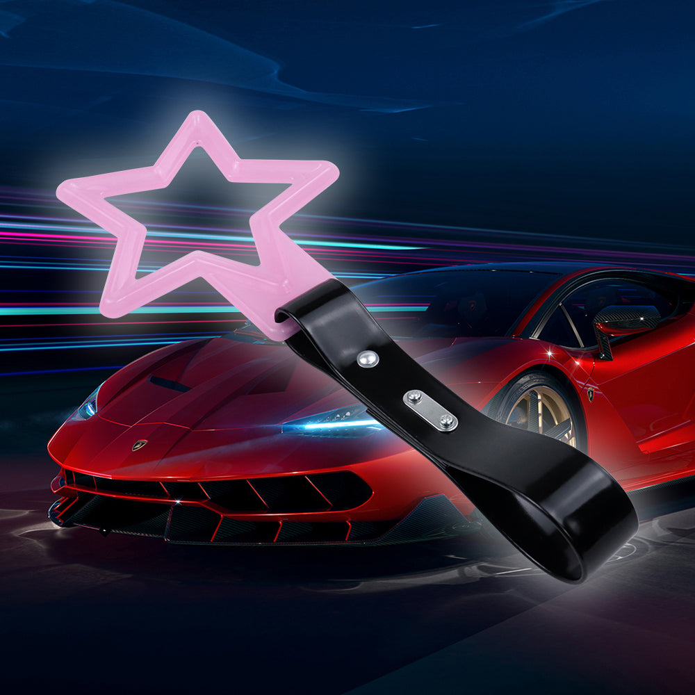 Brand New Star Pink Glows In The Dark JDM TSURIKAWA Subway Bus Handle Strap Charm Drift