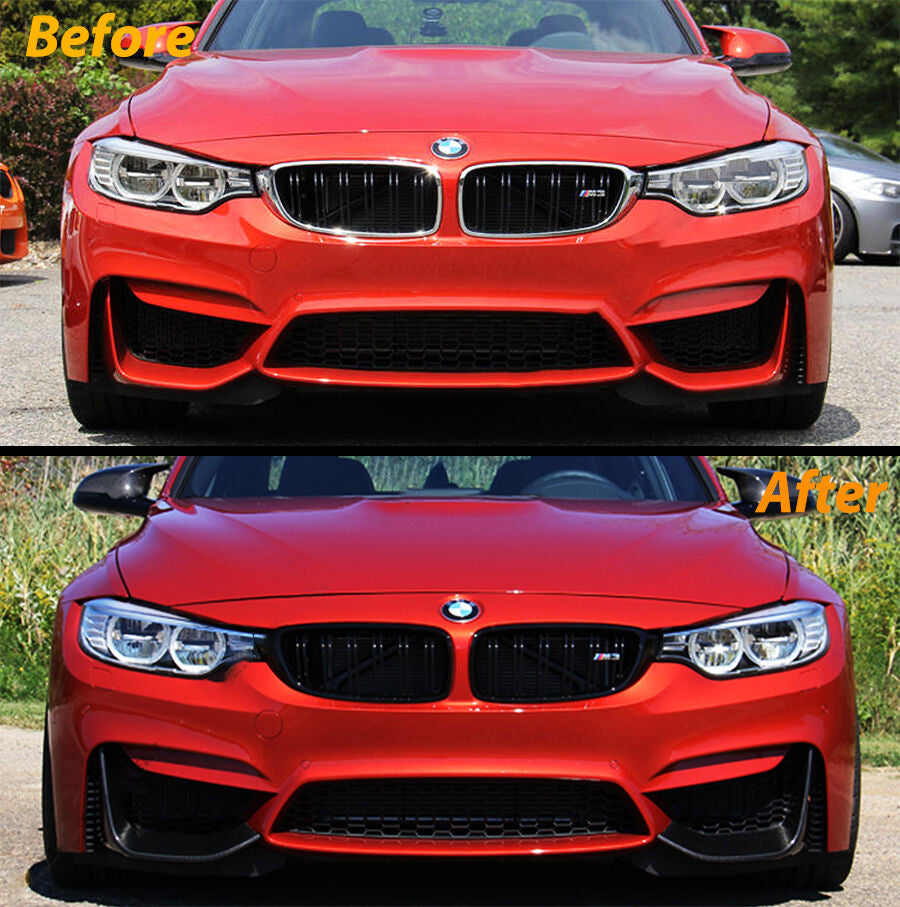 Brand New 2015-2019 BMW F80 M3 & BMW F82 F83 M4 Real Carbon Fiber FRONT BUMPER SPLITTERS LIP