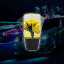 Load image into Gallery viewer, Brand New 1PCS Universal 10CM JDM Clear Yellow Real Flowers Manual Car Black Base Racing Stick Shift Knob M8 M10 M12