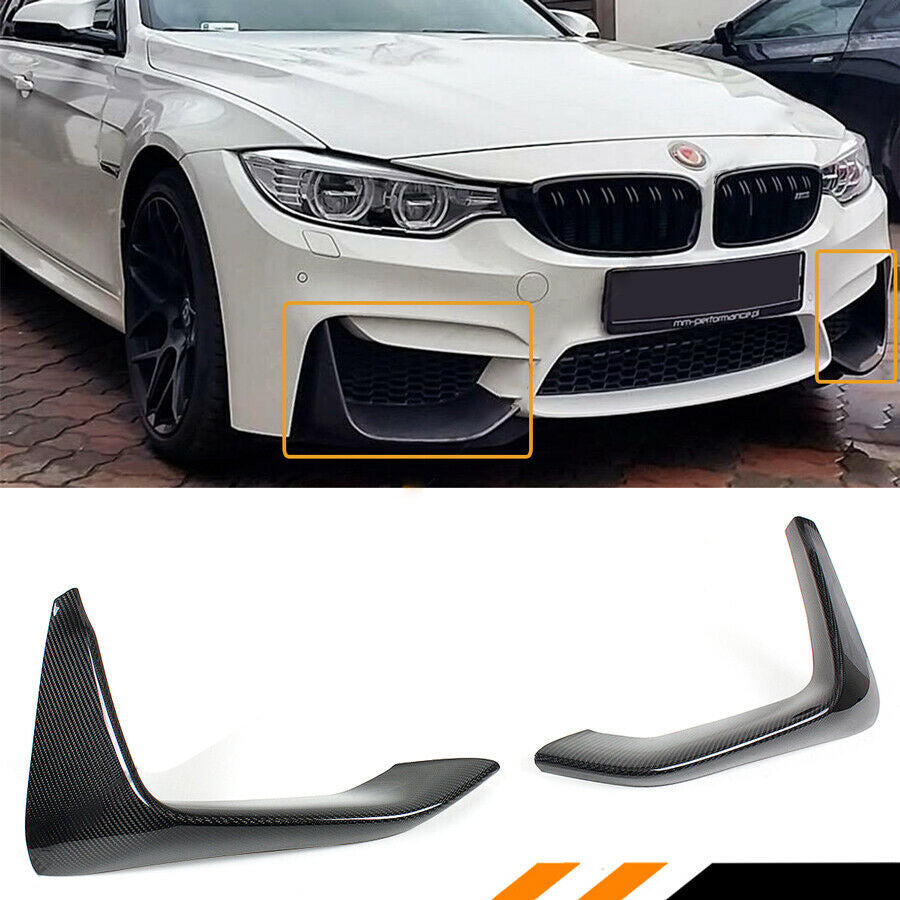 Brand New 2015-2019 BMW F80 M3 & BMW F82 F83 M4 Real Carbon Fiber FRONT BUMPER SPLITTERS LIP