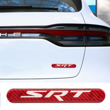 Load image into Gallery viewer, Brand New 1PCS SRT Real Carbon Fiber Red Car Trunk Side Fenders Door Badge Scratch Guard Sticker