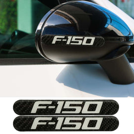 Brand New 2PCS F150 Real Carbon Fiber Black Car Trunk Side Fenders Door Badge Scratch Guard Sticker