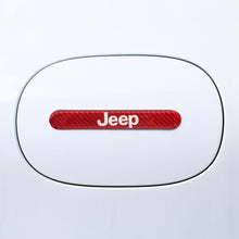 Load image into Gallery viewer, Brand New 8PCS Jeep Real Carbon Fiber Red Car Trunk Side Fenders Door Badge Scratch Guard Sticker