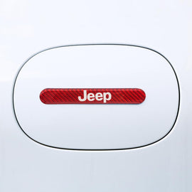 Brand New 8PCS Jeep Real Carbon Fiber Red Car Trunk Side Fenders Door Badge Scratch Guard Sticker