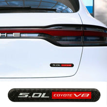 Load image into Gallery viewer, Brand New 1PCS 5.0L COYOTE V8 Real Carbon Fiber Black Car Trunk Side Fenders Door Badge Scratch Guard Sticker
