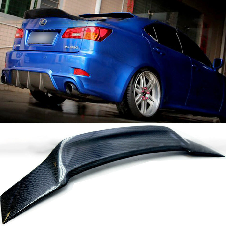 BRAND NEW 2006-2013 Lexus IS250 IS350 IS-F SEDAN Real Carbon Fiber Rear Trunk R Style High Kicks Spoiler