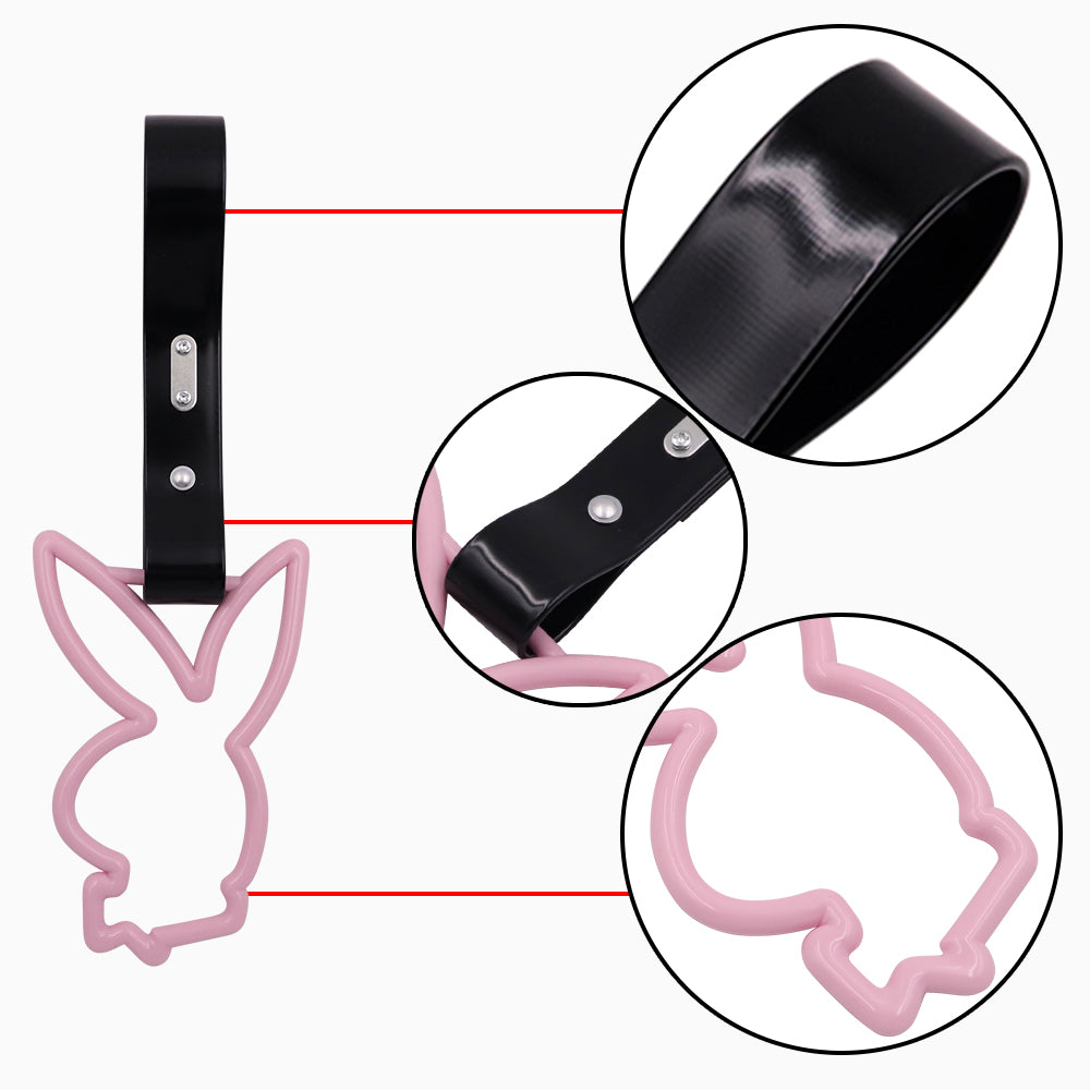 Brand New Playboy Bunny Shaped Pink JDM TSURIKAWA Subway Bus Handle Strap Charm Drift