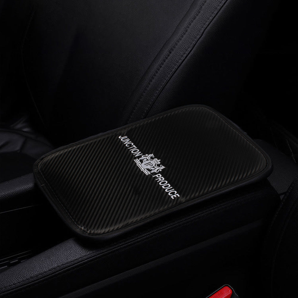 BRAND NEW UNIVERSAL JP JUNCTION PRODUCE Car Center Console Armrest Cushion Mat Pad Cover Embroidery