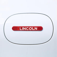 Load image into Gallery viewer, Brand New 2PCS Lincoln Real Carbon Fiber Red Car Trunk Side Fenders Door Badge Scratch Guard Sticker