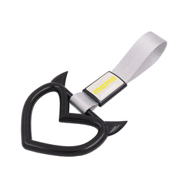 Brand New Jdm Momo Devil Demon Heart Black JDM TSURIKAWA Ring Subway Train Bus Handle Strap Charm Drift