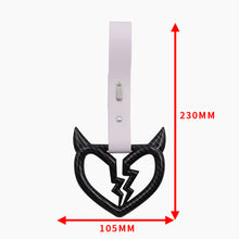 Load image into Gallery viewer, Brand New Devil Demon Broken Heart Carbon Fiber JDM TSURIKAWA Ring Subway Train Bus Handle Strap Charm Drift