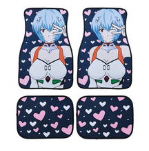 Load image into Gallery viewer, Brand New 4PCS UNIVERSAL ANIME GIRLS Racing Fabric Car Floor Mats Interior Carpets